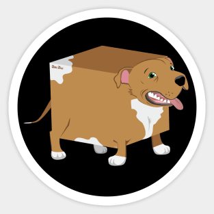 QubeDogs - Red Staffy Sticker